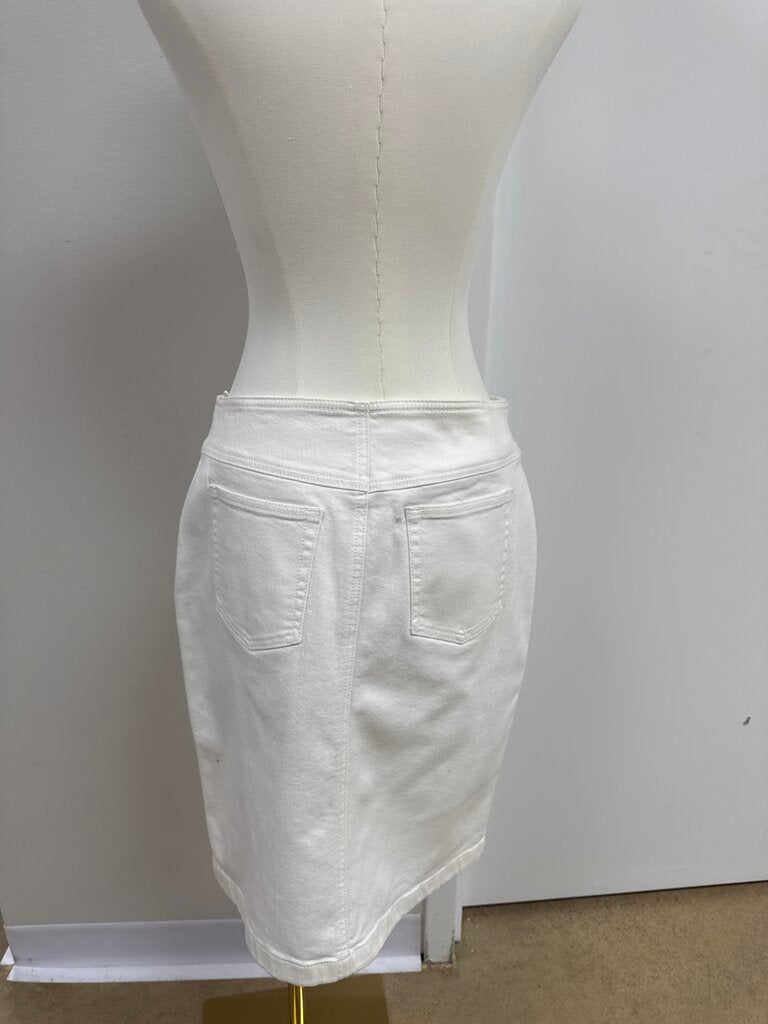 Escada White Jean Skirt