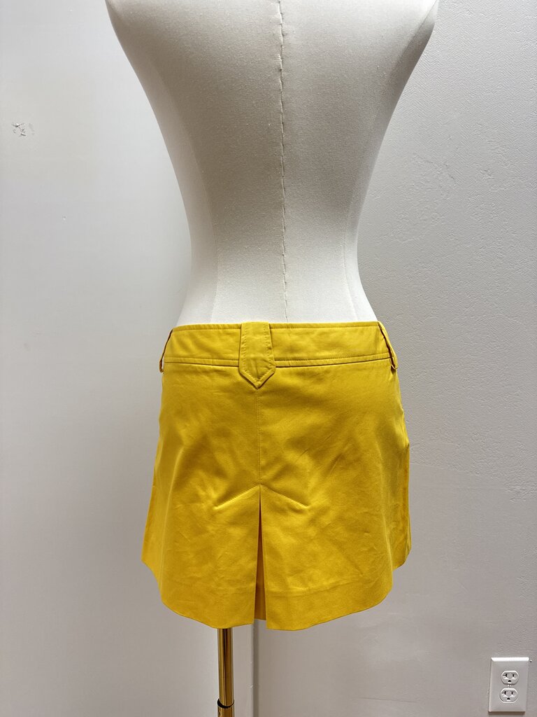 Dolce & Gabbana Yellow Box Pleat Mini Skirt NWT