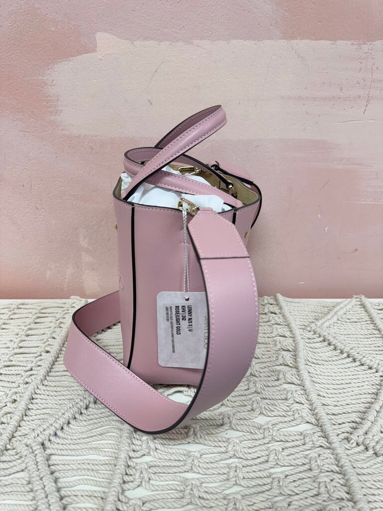 Jimmy Choo Rose and Gold Lenny Calfskin Tote NWT
