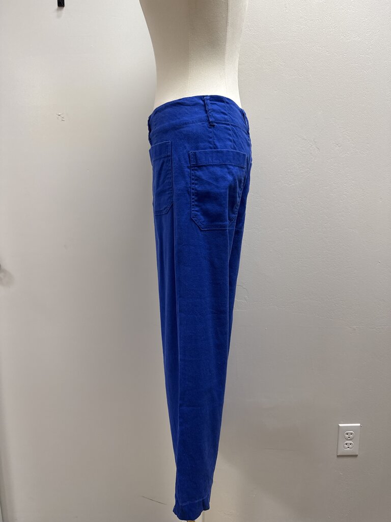 Maeve Cobalt Wide Leg Cotton Pant