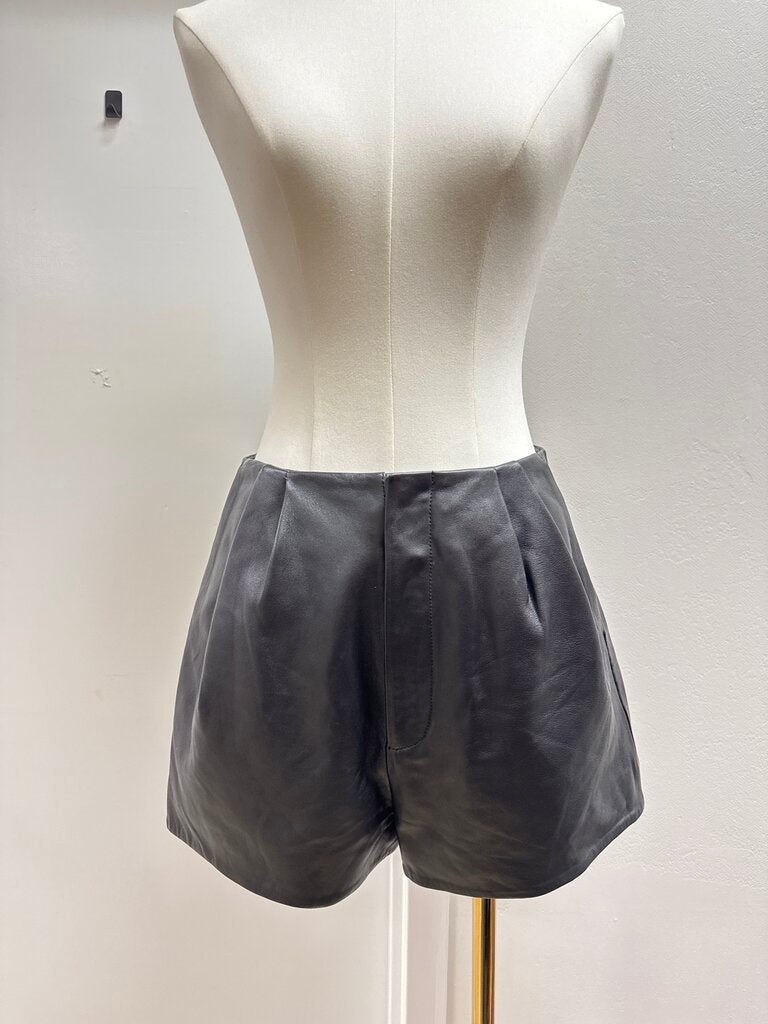 NBD Black Leather Shorts NWT