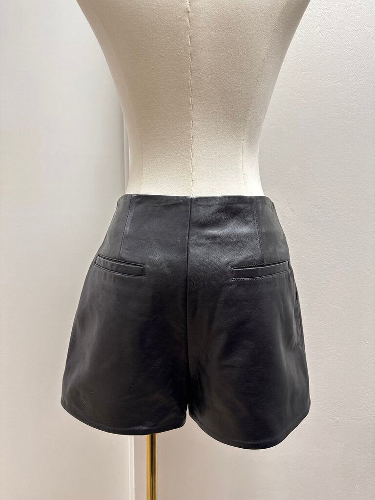 NBD Black Leather Shorts NWT