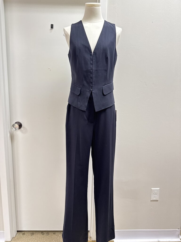 Jason Wu Navy Pinstripe Vest and Trouser NWT