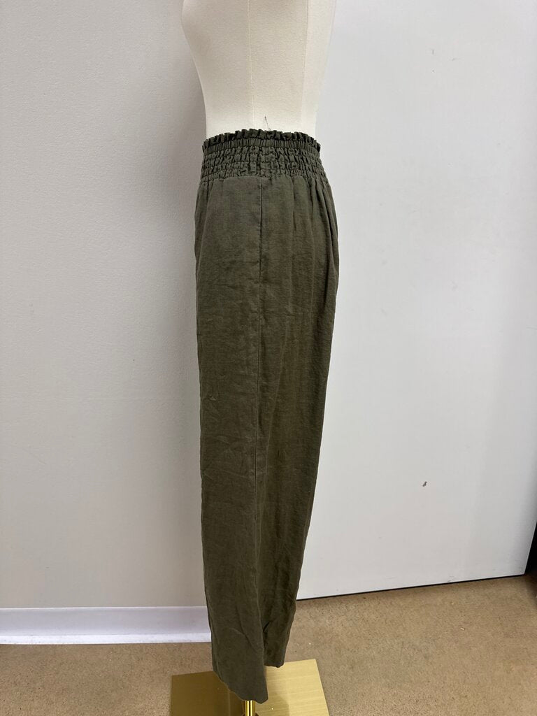 Sanctuary Olive Linen Pull On Pant
