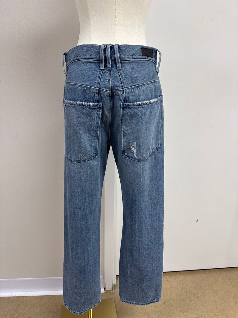 RtA Wide Leg Belted Jean