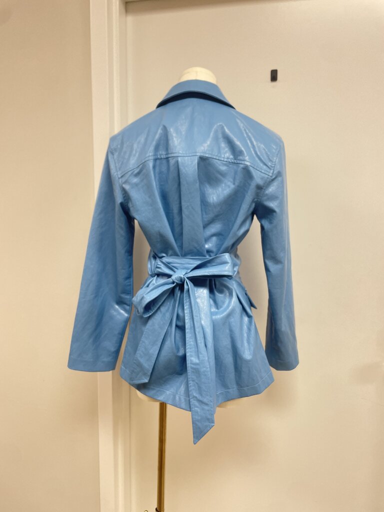 Rails Blue Faux Leather Trench