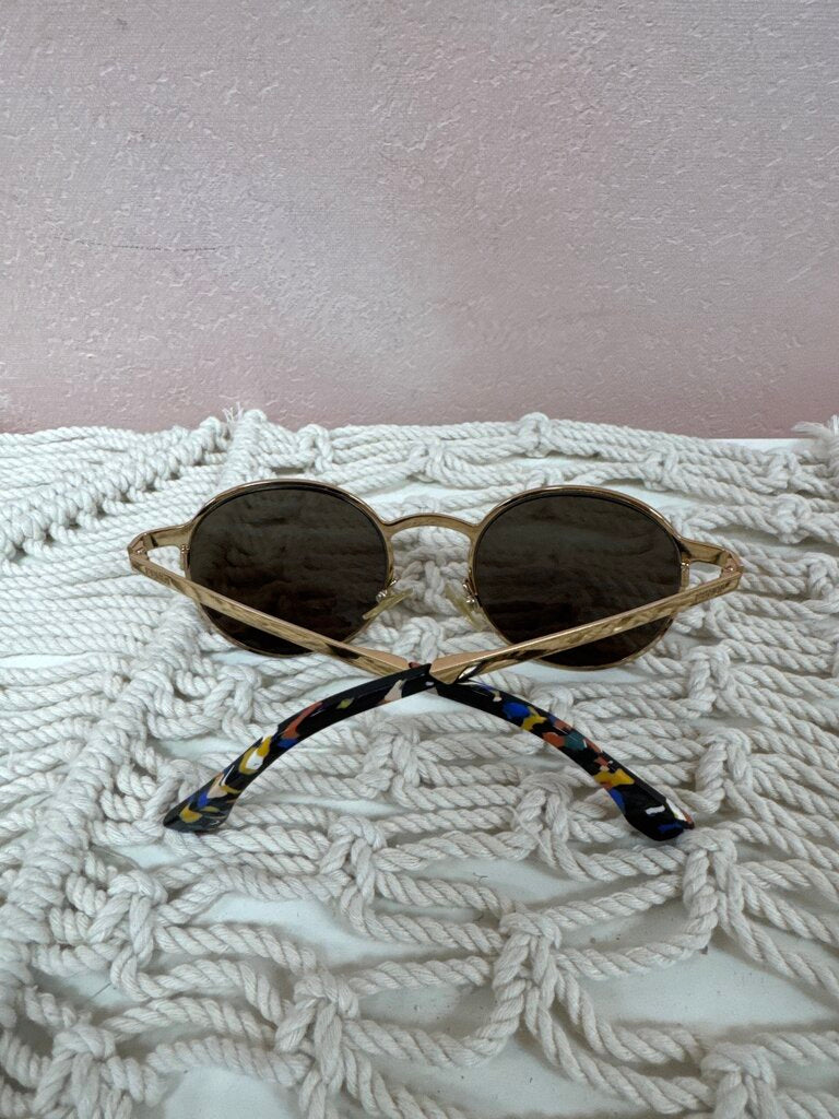 Fendi Blue Frame Round Sunglasses