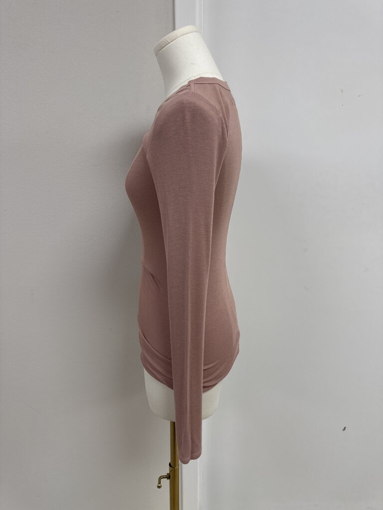 Enza Costa Mauve Ribbed Top