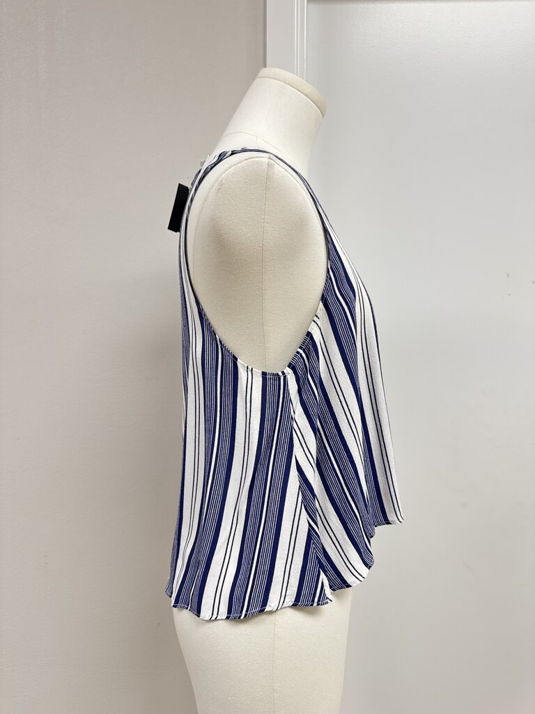 L'Acedemie Blue and White Striped Tank