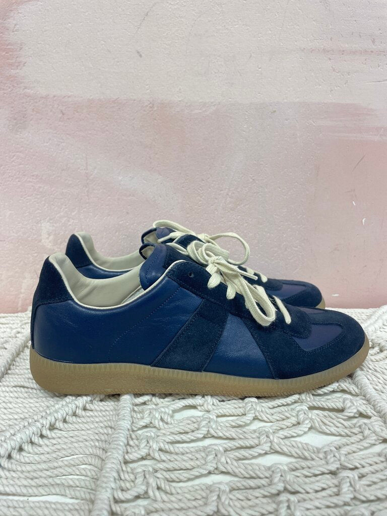 Maison Margiele Navy Suede Sneaker