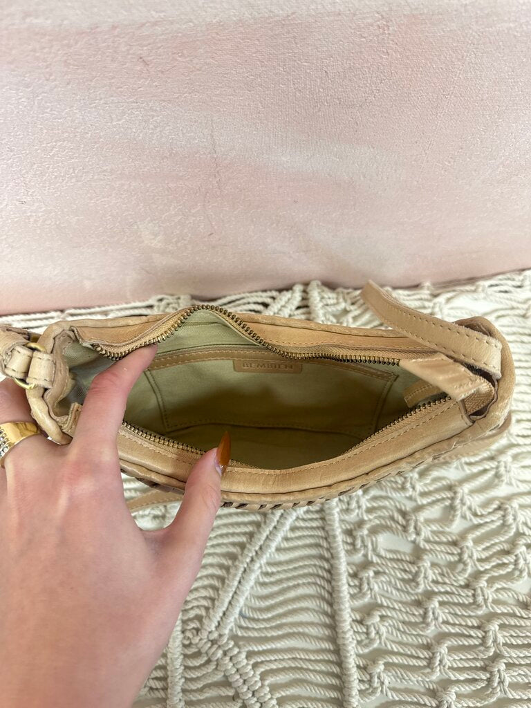 Bembien Tan Woven Shoulder Bag