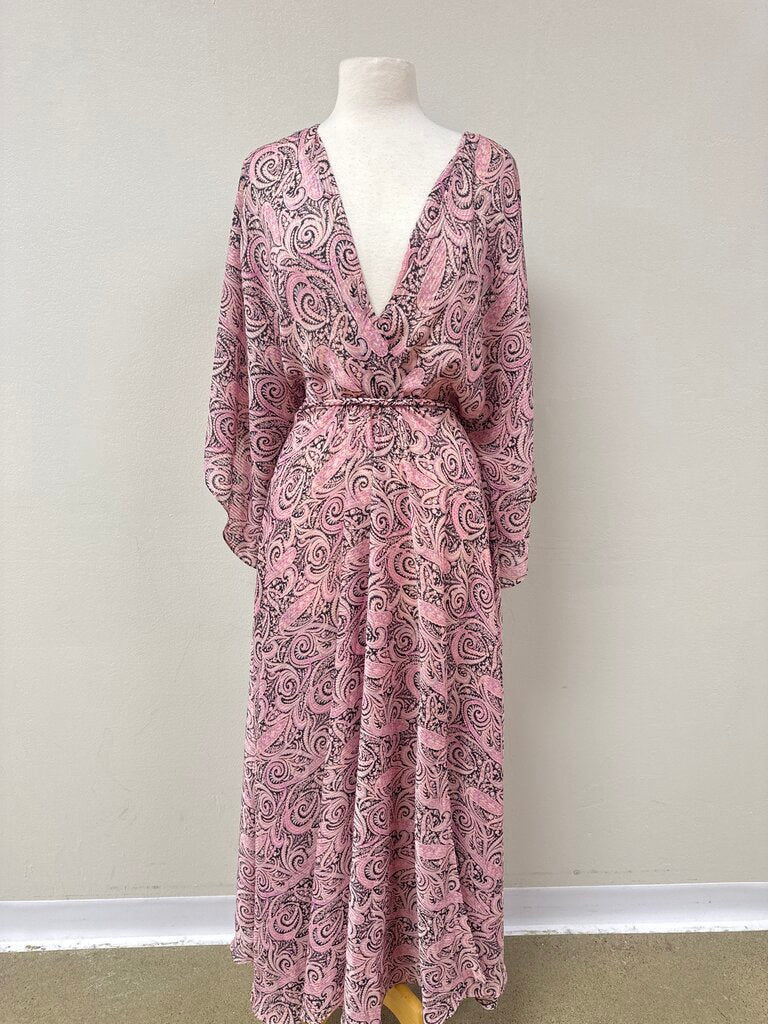 Maeve Pink Paisley Robe Dress