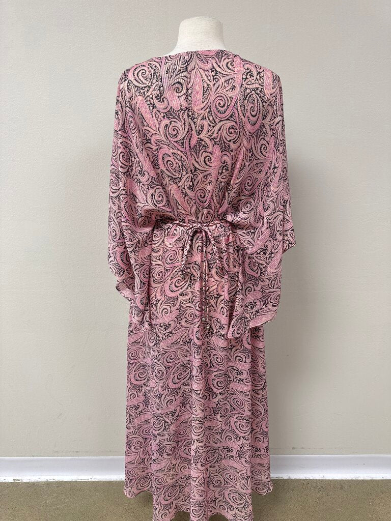 Maeve Pink Paisley Robe Dress