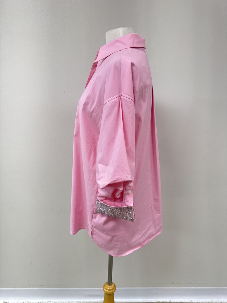 Maison Nica Pink Crystal Detail Button Up