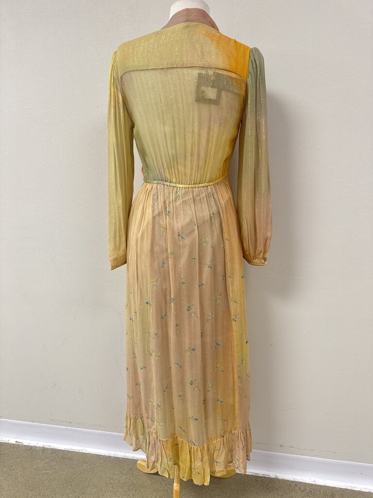 Blank Blush Metallic Ombre Maxi Dress NWT