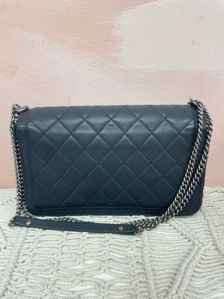 Chanel Turn Around Ligne Flap Bag Caviar