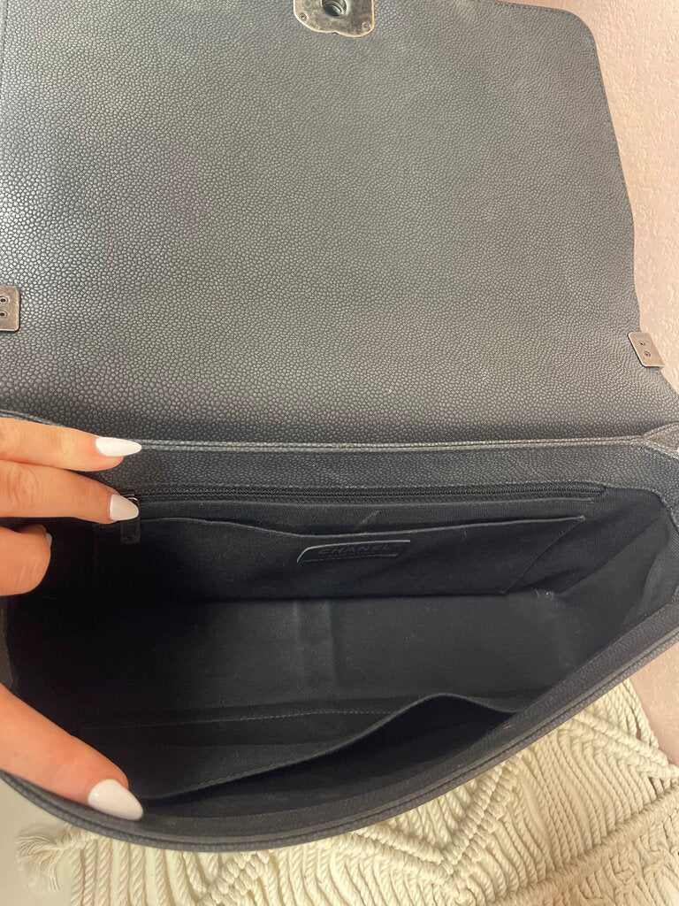Chanel Turn Around Ligne Flap Bag Caviar