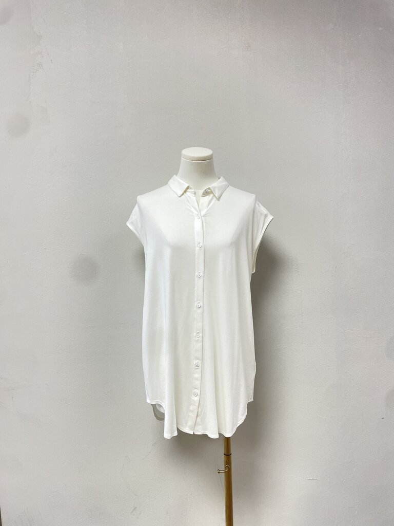 Eileen Fisher Short Sleeve Button Up NWT