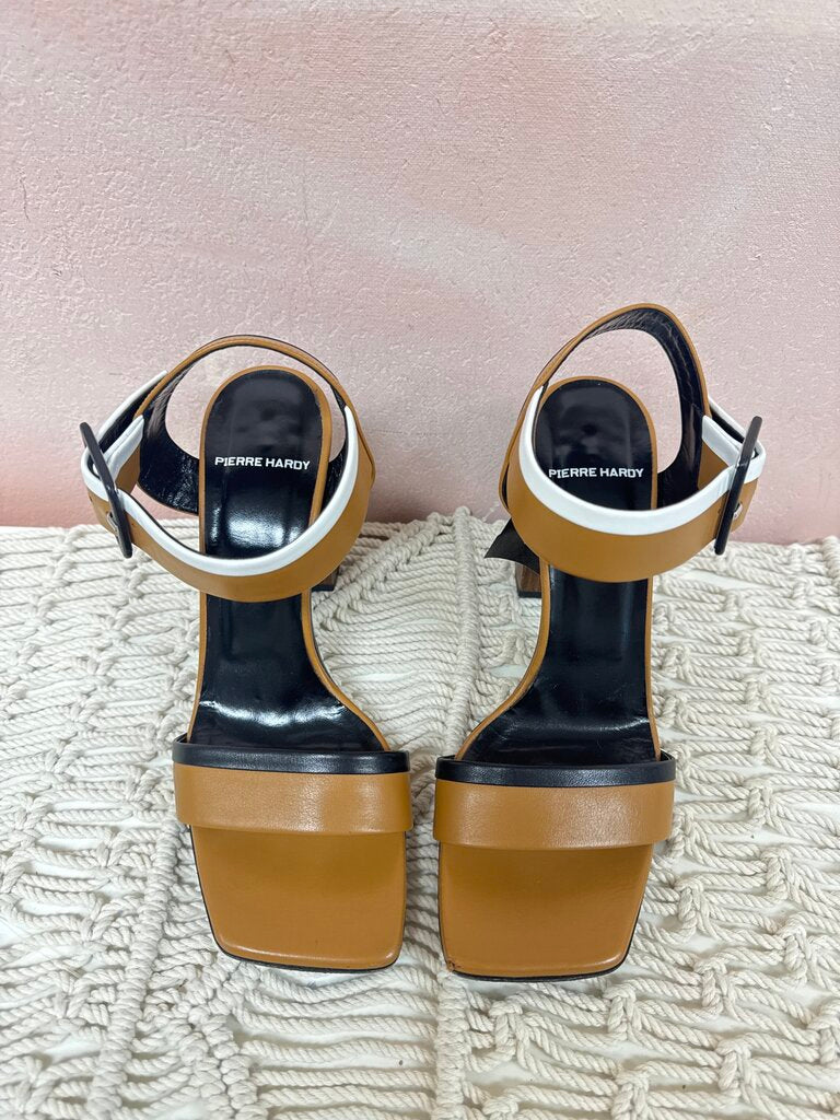 Pierre Hardy Tan Block Heel Sandal