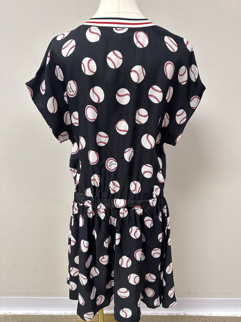Love Moschino Black Basebal Print Dress