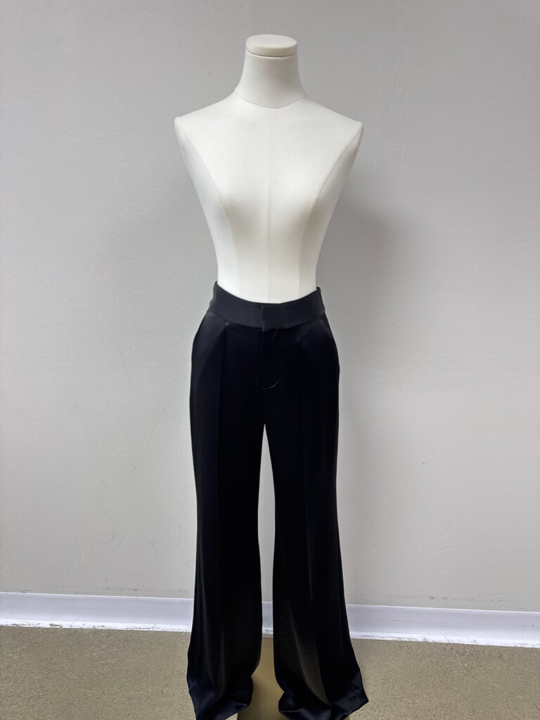 alice + olivia Black Satin Trouser NWT