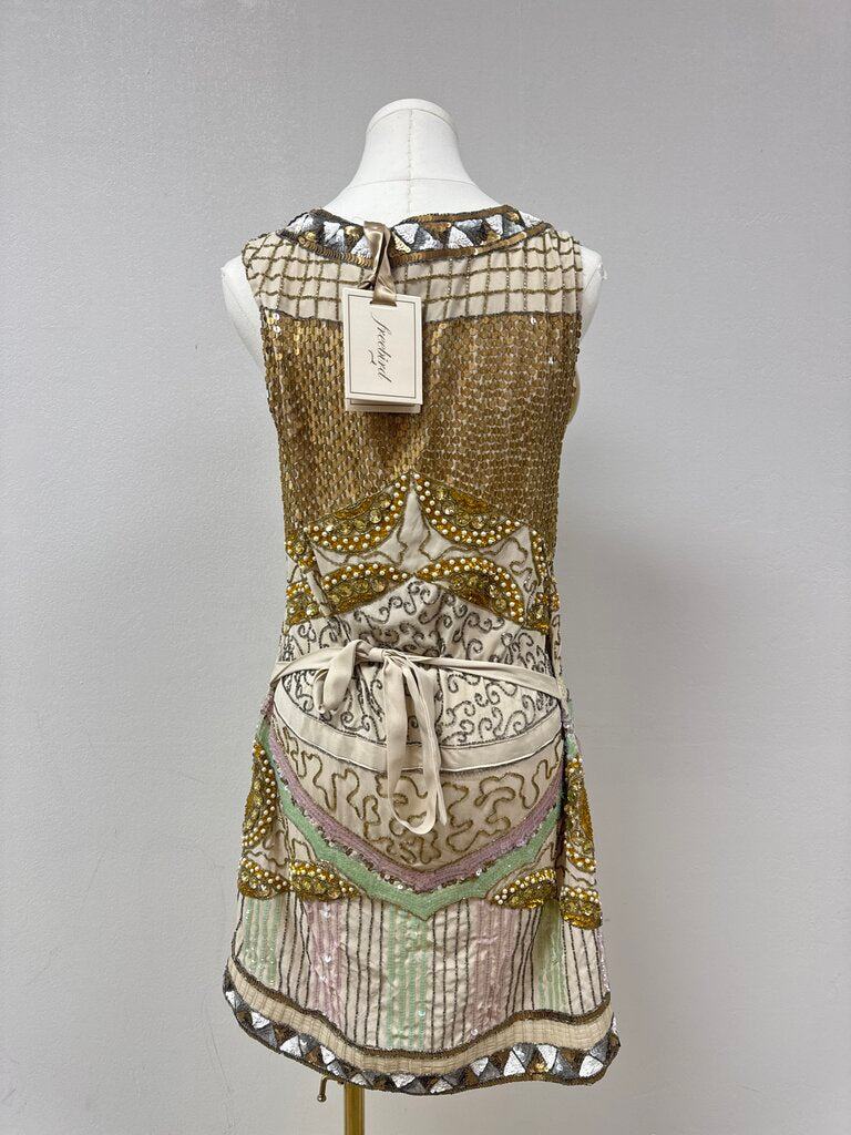 Free Bird Beaded Belted Dress NWT