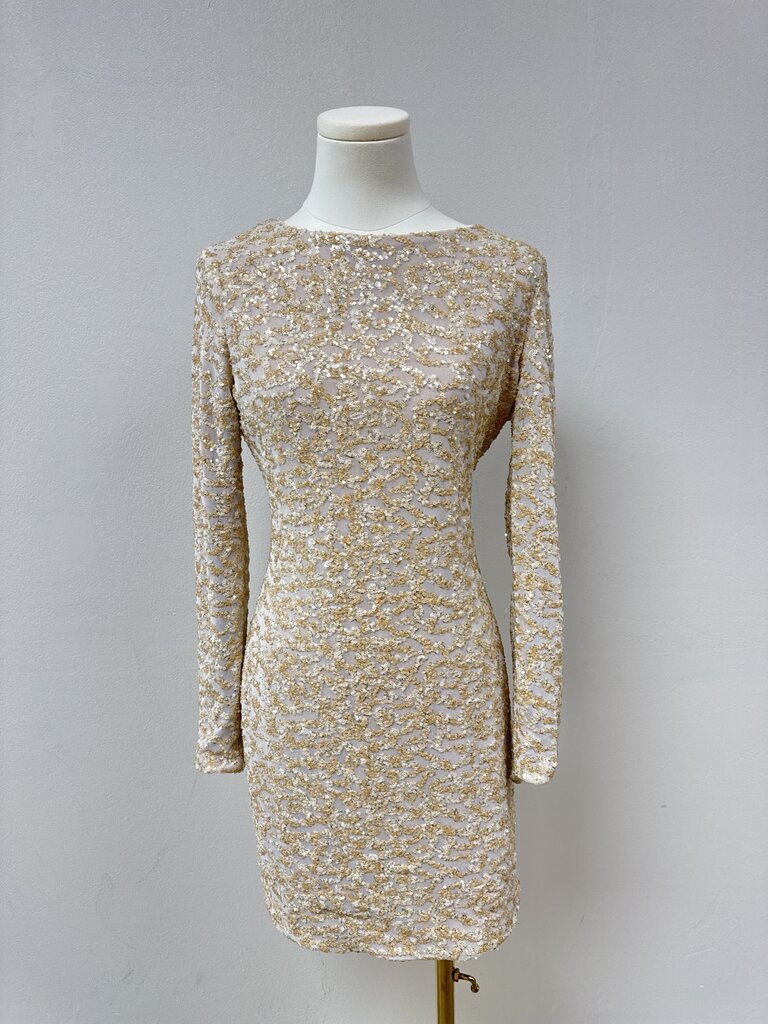 Dress the Population Gold Sequin Dress
