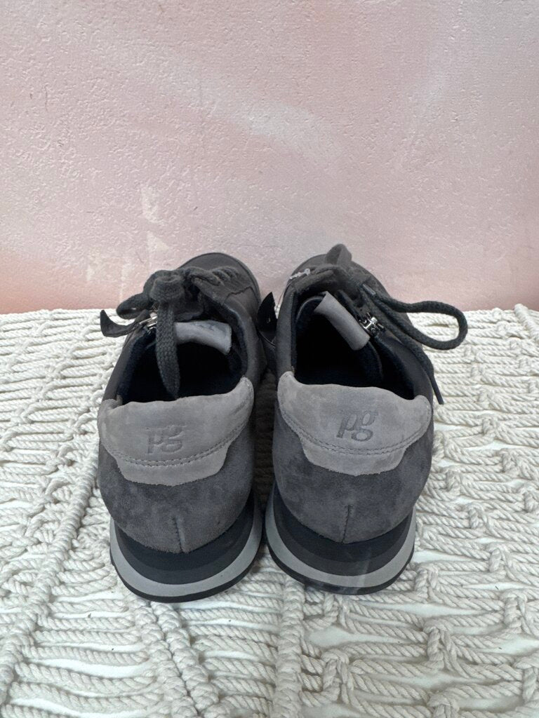 Paul Green Grey Leather and Suede Trainers