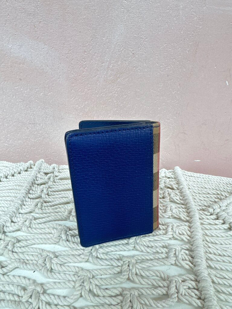 Burberry Blue and Nova Check BiFold Pocket Organizer