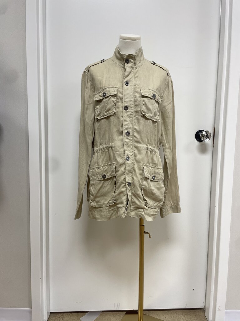 Michael Stars Tan Linen Camp Jacket
