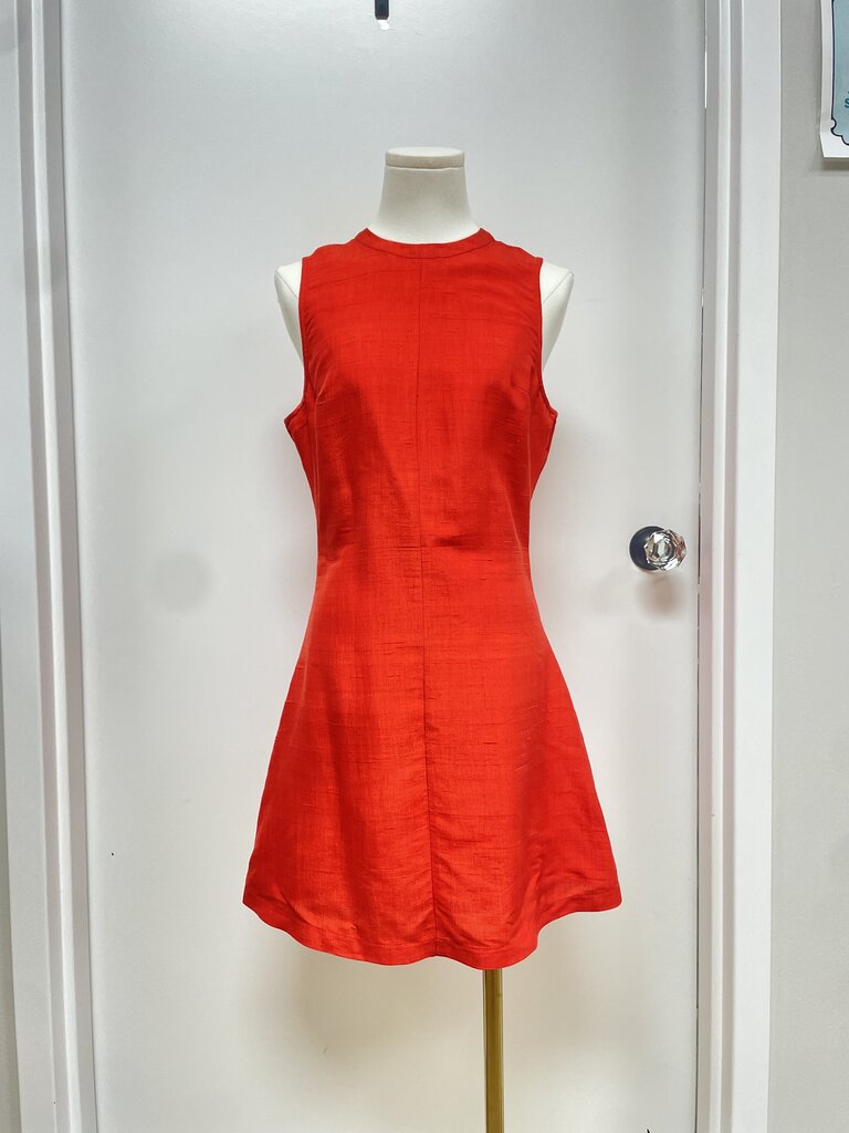 Julia Amory Red Silk Sheath Dress