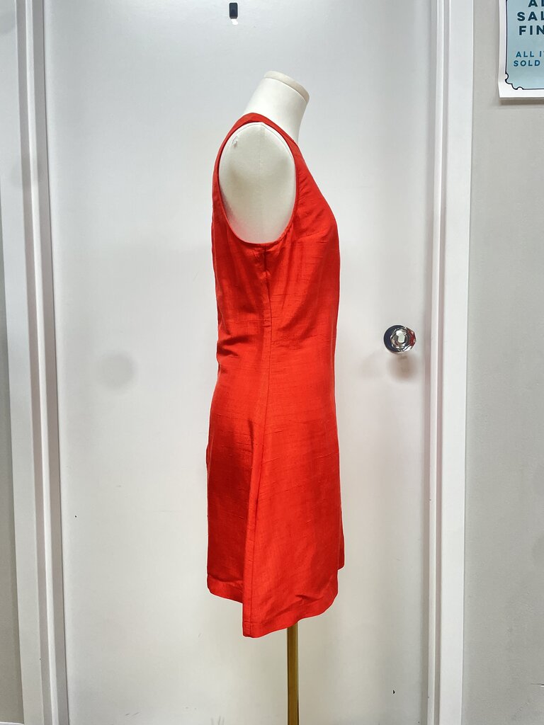Julia Amory Red Silk Sheath Dress