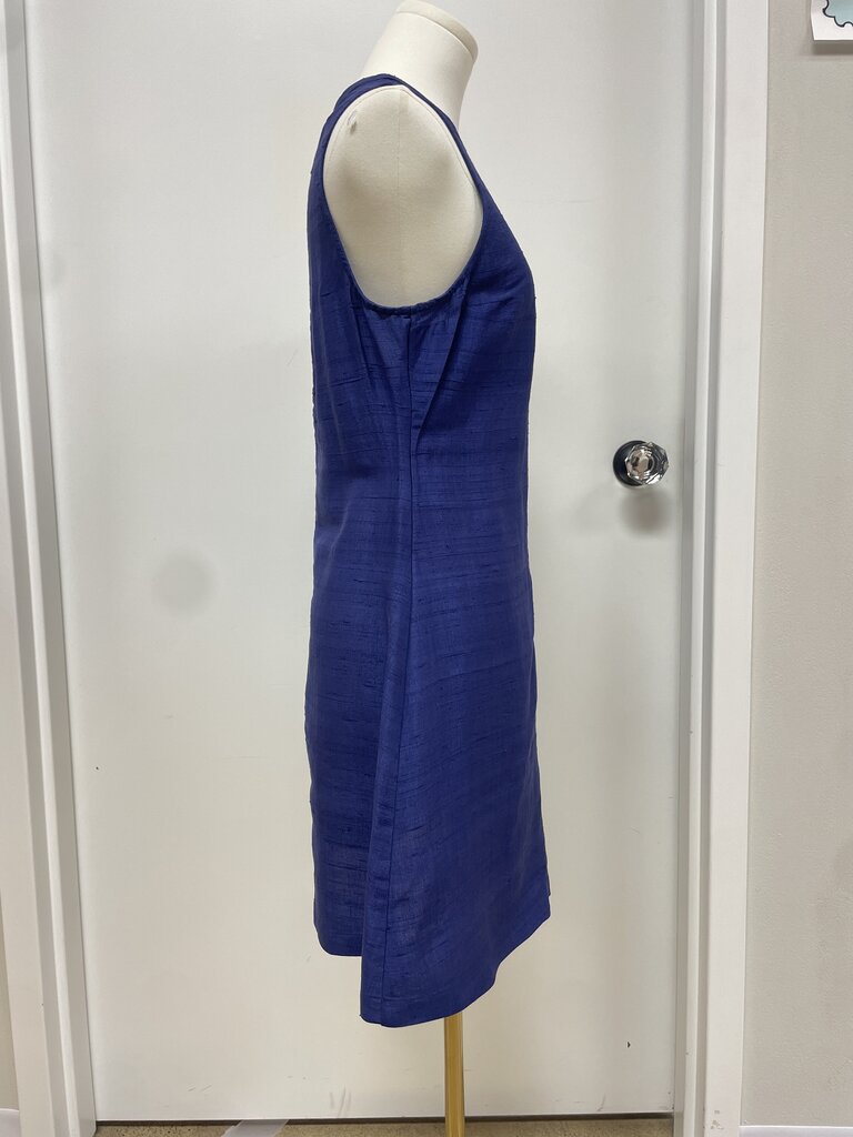 Julia Amory Blue Silk Sheath Dress