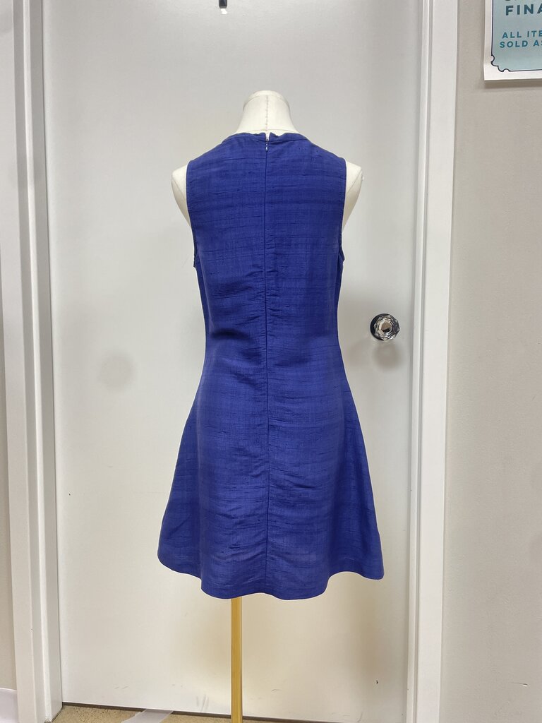 Julia Amory Blue Silk Sheath Dress
