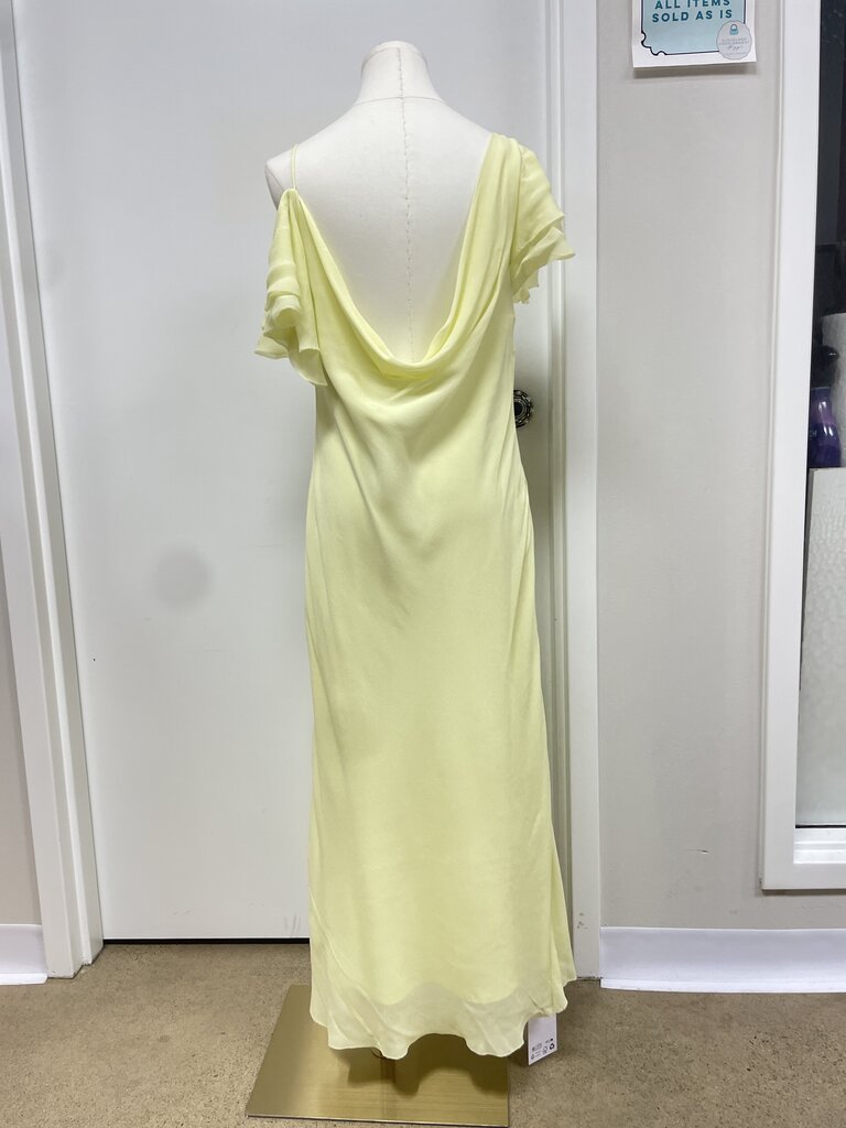 Self-Portrait Yellow Chiffon Frill Dress NWT