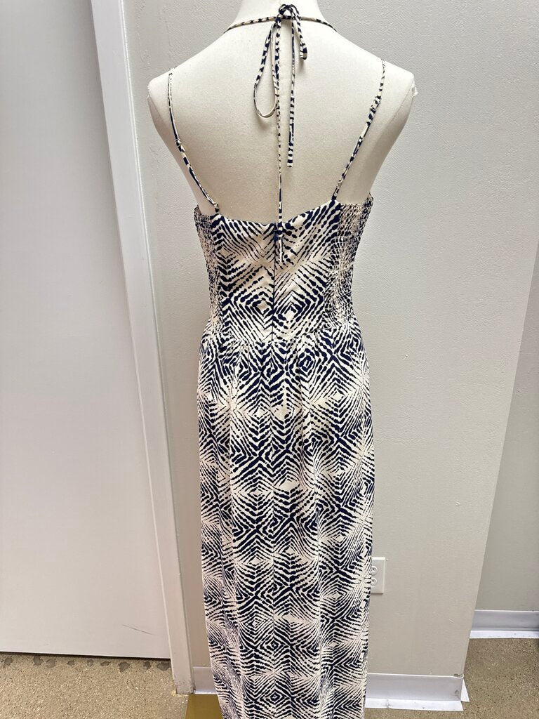 Amanda Uprichard Blue and White Printed Sundress