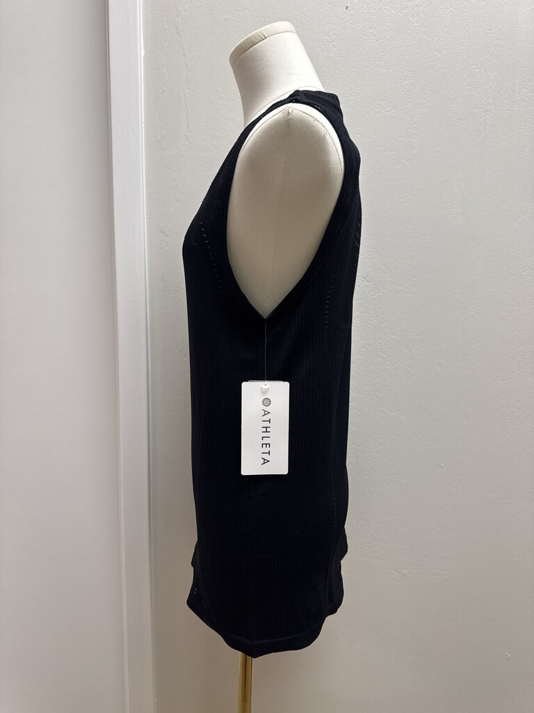 Athleta Black Perforated Tank NWT