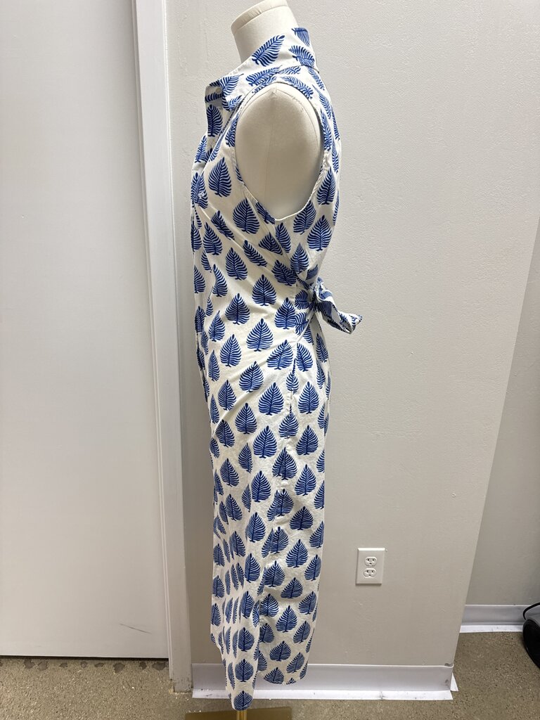 J McLaughlin Blue and White Belted Dress