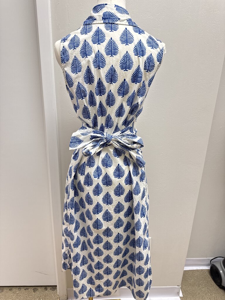J McLaughlin Blue and White Belted Dress