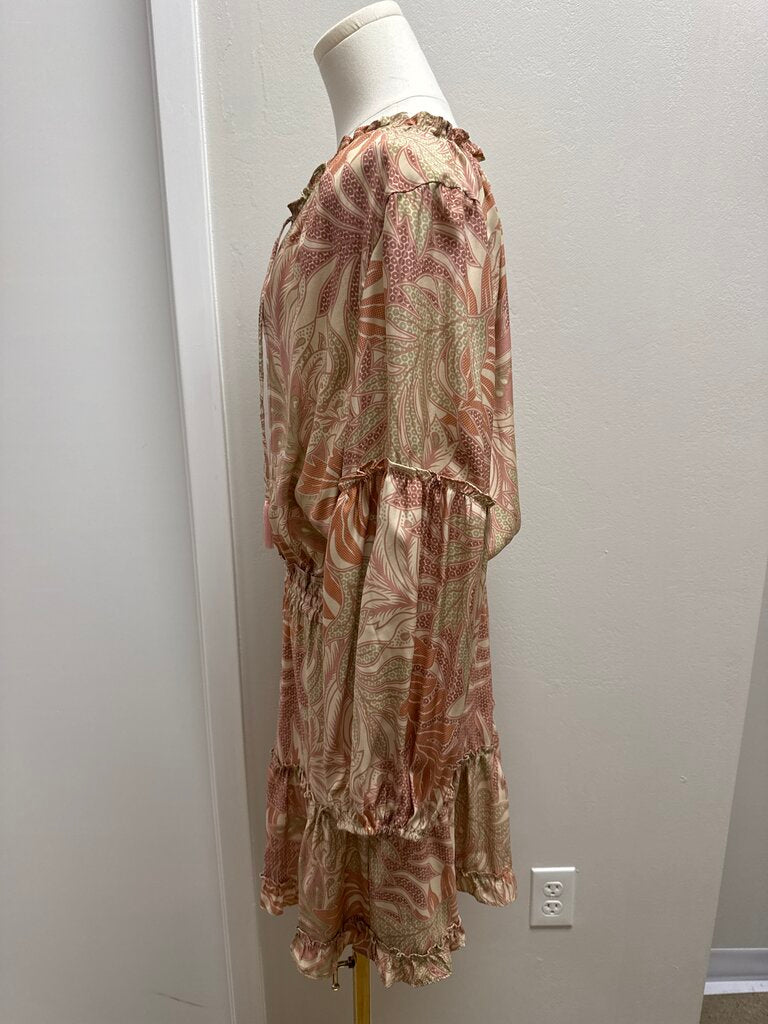Natalie Martin Mauve Floral Midi Dress NWT