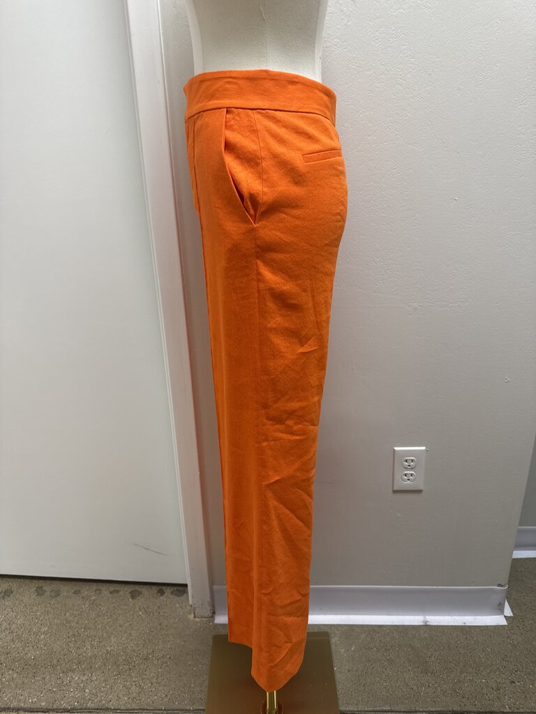alice + olivia Orange Linen Trouser