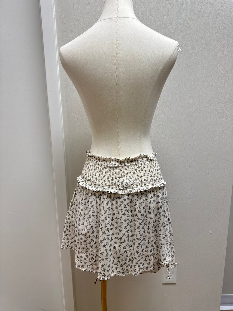 Rails White and Grey Floral Mini Skirt