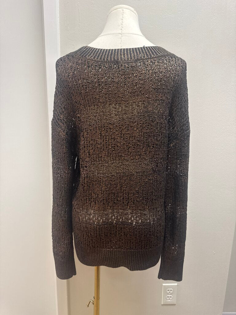 Evereve Metallic Wide Knit Sweater