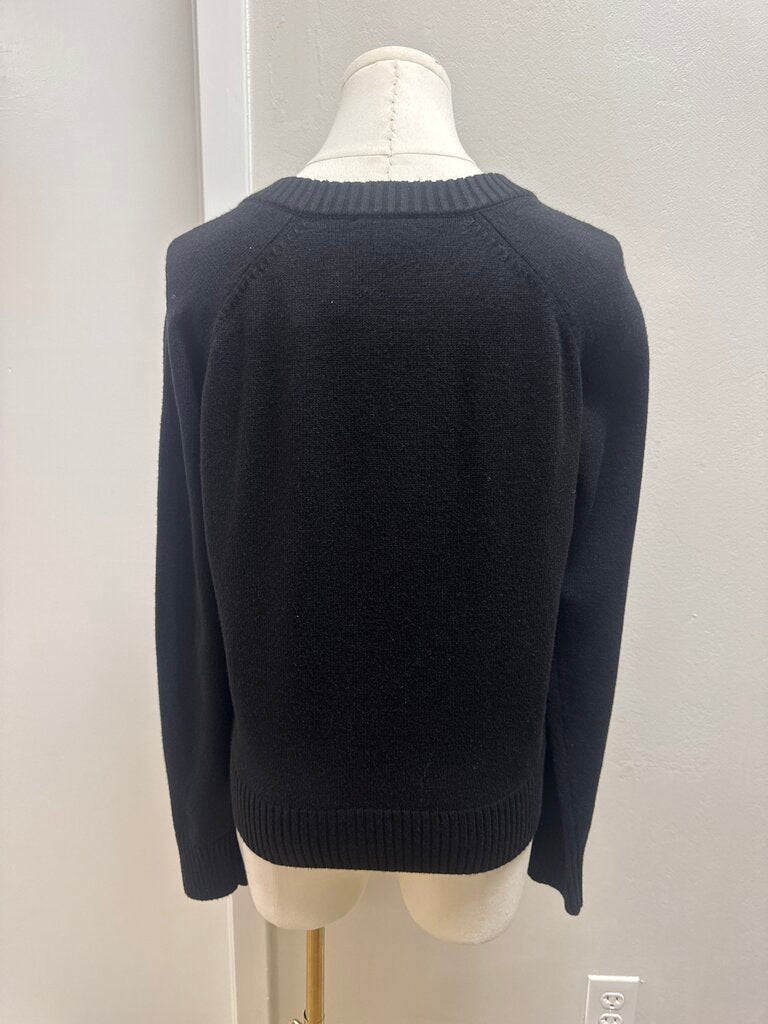 Evereve Faux Leather and Knit Zip Up Jacket