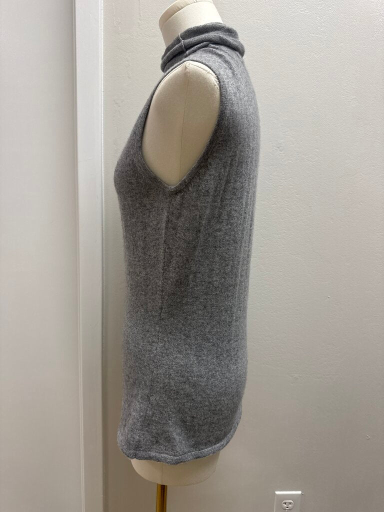 Diane Snyder Grey Sleeveless Turtleneck