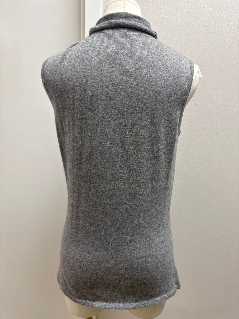 Diane Snyder Grey Sleeveless Turtleneck