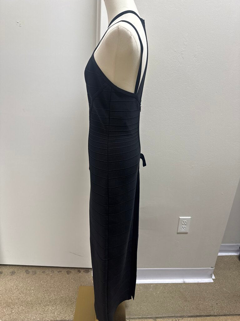 Herve Leger Black Bondage Maxi Dress NWT