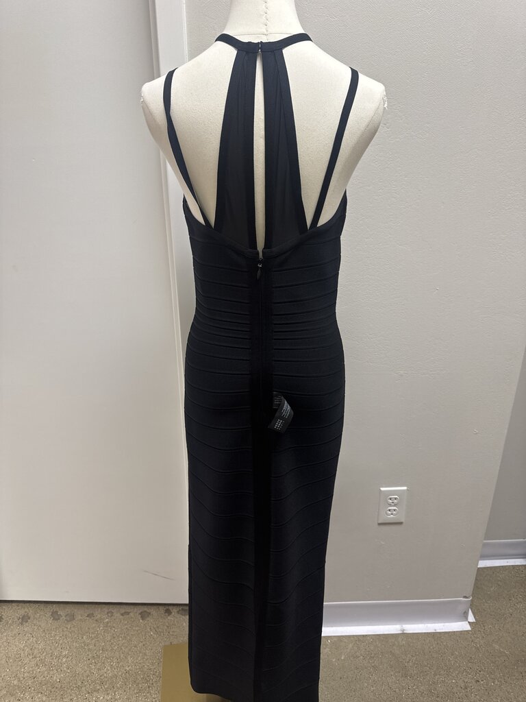 Herve Leger Black Bondage Maxi Dress NWT