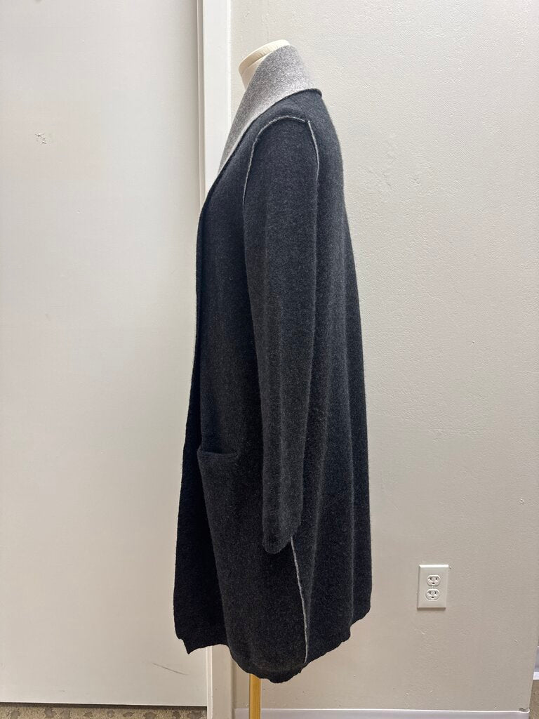 Inhabit Cashmere Two Tone Cardigan With Pockets