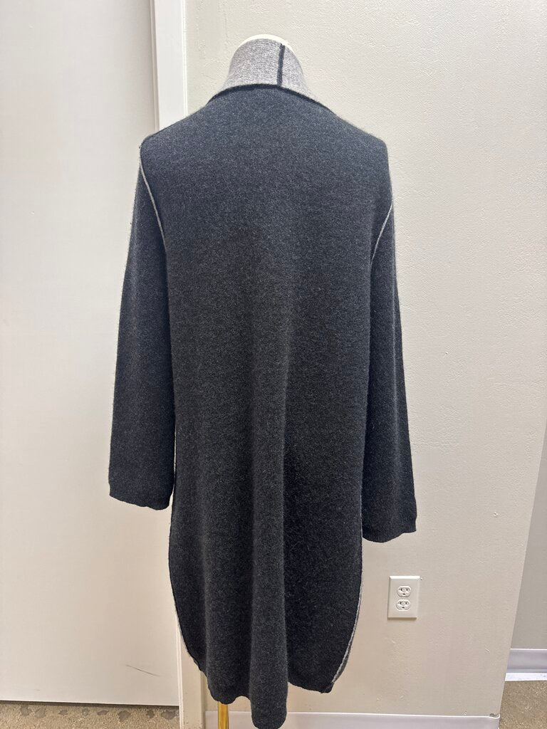 Inhabit Cashmere Two Tone Cardigan With Pockets
